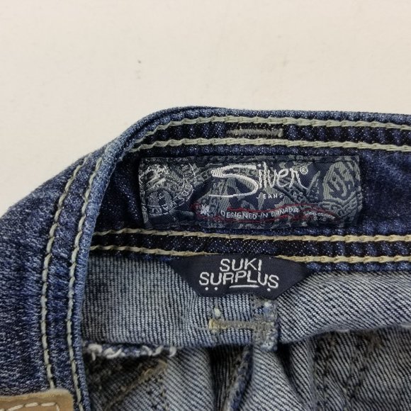 Silver Women's  jeans size 29 x 32 Suki Surplus Bo - Picture 5 of 7